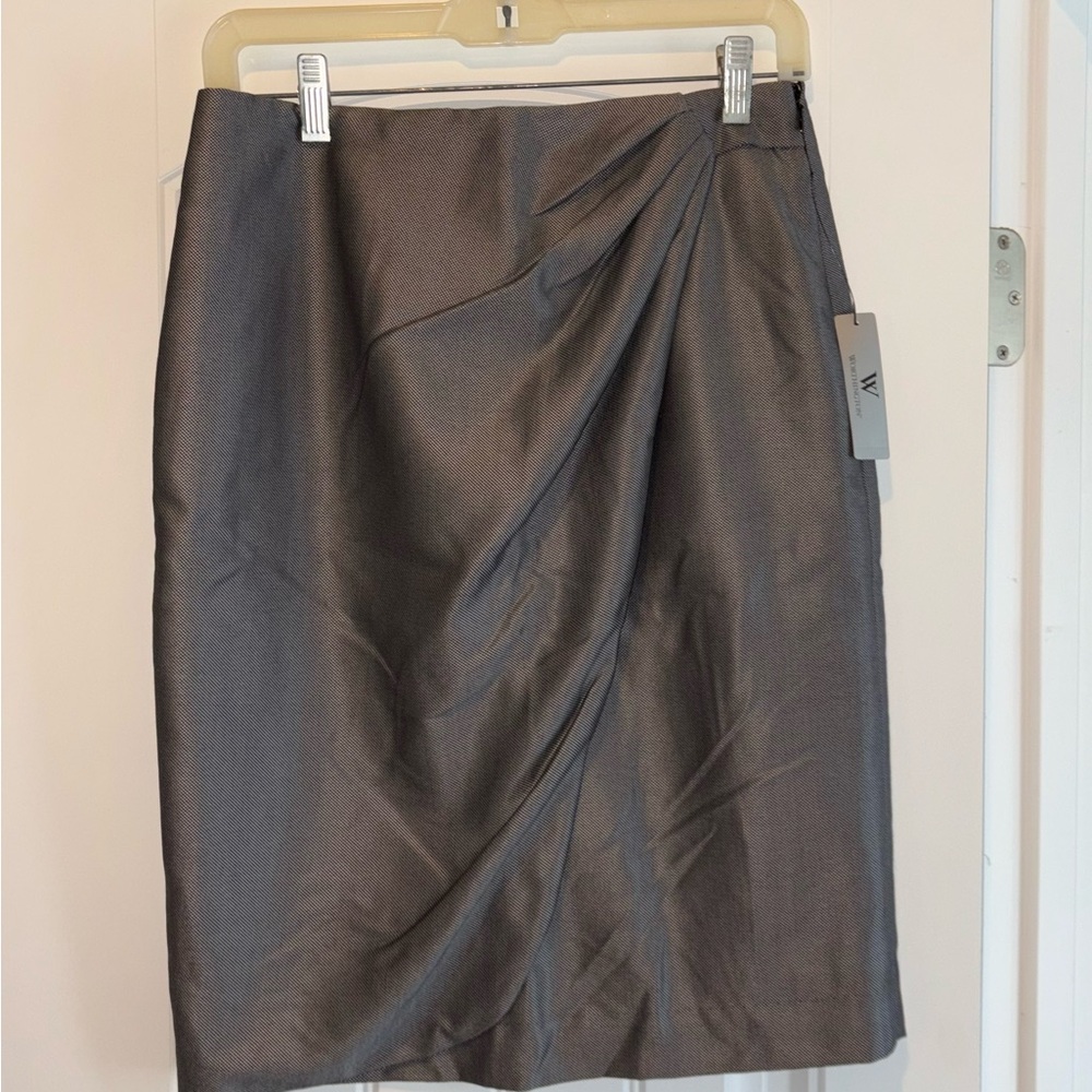 4/$20 NWT Worthington Charcoal Draped Skirt